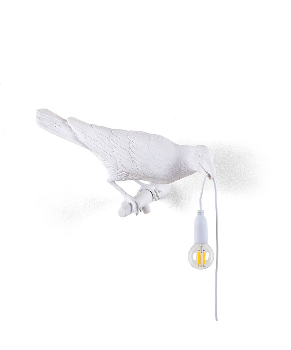 Image of Bird Lamp Looking Right Wandleuchte Weiß - Seletti bei Lampenmeister.ch